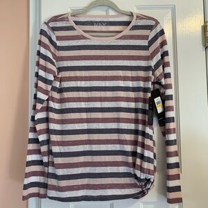 NWT! Marc NY Performance Striped Long sleeve tee